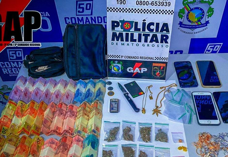 Três faccionados são presos em flagrante suspeitos por tráfico de drogas em Barra do Garças - 